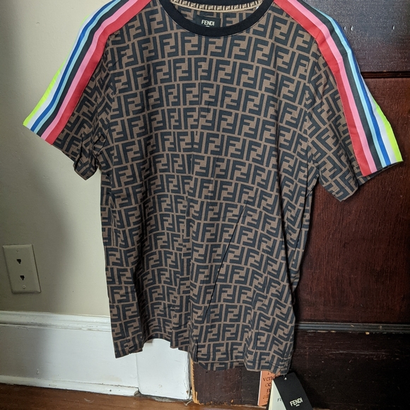 Fendi Other - Fendi Zucca Rainbow monogram t-shirt